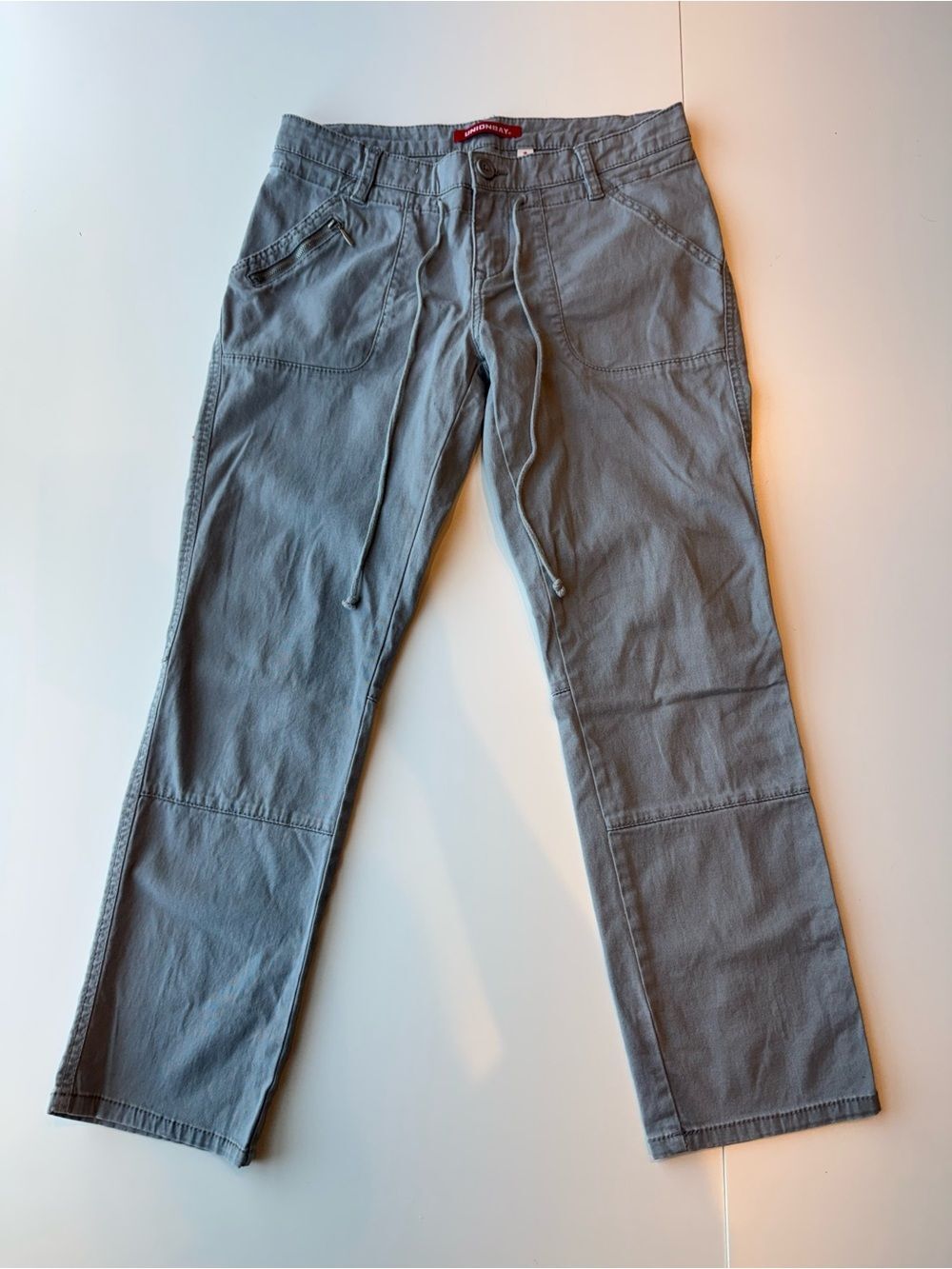 UNIONBAY Juniors 9 Straight Leg Pants in Gray